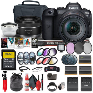 Canon EOS R6 Mirrorless Camera with 24-105mm f/4L Lens 4082C012 + More - Reconditioned Canon