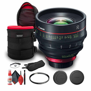 Canon CN-E 20mm T1.5 L F Cinema Lens EFMount 3174C002 + Padded Lens Case + More Bundle Canon