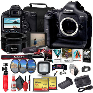 Canon EOS-1D X DSLR Camera Body 5253B002 + 4K Monitor + More Bundle