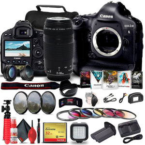 Canon EOS-1D X DSLR Camera Body 5253B002 + Canon Lens + More Bundle Canon