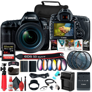 Canon EOS 5D Mark IV DSLR Camera with 24-70mm f/4L Lens 1483C018 Bundle - Reconditioned Canon