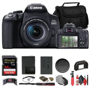 Canon EOS 850D / Rebel T8i DSLR Camera W/ 18-135mm Lens + 64GB Card + More
