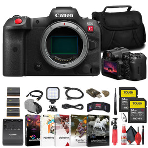 Canon EOS R5 C Mirrorless Cinema Camera + 2 x 64GB TOUGH Card + Bag + More Canon