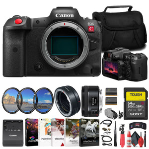 Canon EOS R5 C Mirrorless Cinema Camera + Canon EF 50mm Lens + More Canon