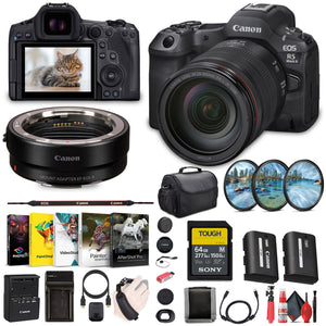 Canon EOS R5 Mark II Mirrorless Camera with 24-105mm f/4 Lens 6536C012 Bundle Canon
