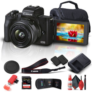 Canon EOS M50 Mark II Mirrorless Digital Camera W/ 15-45mm Lens - Bundle - Used Canon