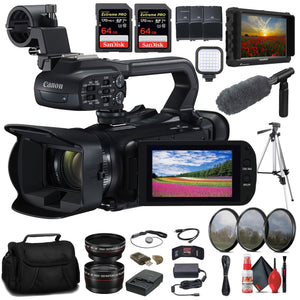 Canon XA60 Professional UHD 4K Camcorder + 4K Monitor + Pro Mic + 2 x 64GB + More - Reconditioned Canon