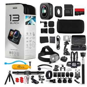GoPro HERO13 Black Ultra Wide Edition - Waterproof Action Camera + 64GB Card and 50 Piece Accessory Kit
