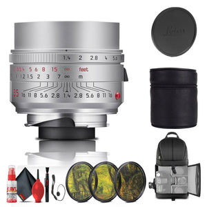 Leica Summilux-M 35mm f/1.4 ASPH. Lens Silver 11727 + Filter Kit + More Leica