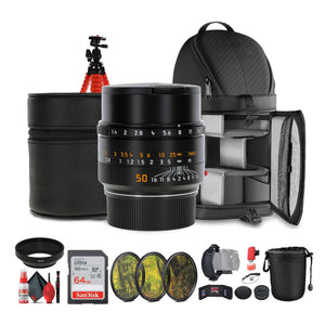 Leica Summilux-M 50mm f/1.4 ASPH. Lens + Sling Backpack + 64GB Memory Card + More Leica
