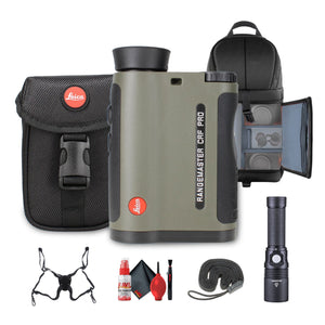 Leica 7x24 Rangemaster CRF PRO Laser Rangefinder + BackPack + Flashlight - Bundle Leica
