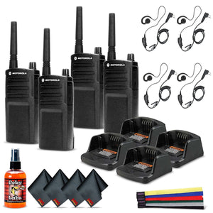 4 x Motorola RMU2040 On-Site 2-Way Radio RMU2040 - 4 Pack With Mic Ultimate Bundle Motorola