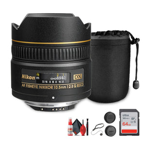 Nikon AF DX Fisheye-NIKKOR 10.5mm f/2.8G ED Lens for Creative Photography + More Nikon