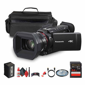 Panasonic HC-X1600 UHD 4K HDMI Lightweight Compact Camcorder with 24x Zoom + Case - Bundle Panasonic