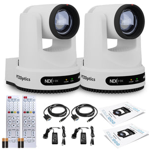 2 x PTZOptics Move 4K PTZ Camera with 20x Zoom White PT20X-4K-WH-G3 PTZOptics