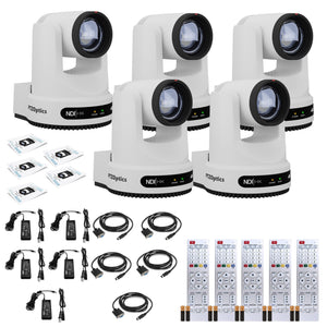 5 x PTZOptics Move 4K PTZ Camera with 20x Zoom White PT20X-4K-WH-G3 PTZOptics