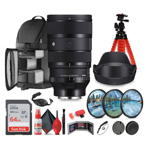 Sigma 28-45mm f/1.8 DG DN Art Lens Sony E + Sling Backpack + Lens Filter Kit + More Sigma