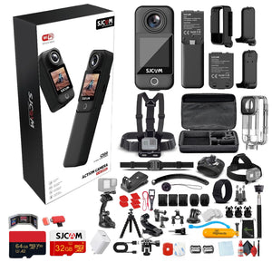 SJCAM C300 4K Dual Touchscreen Action Camera Accessory Bundle SJCAM