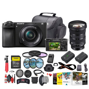 Sony a6700 Mirrorless Vlogger Camera With 16-50mm Lens + Sigma 24-70mm + More - Bundle Sony