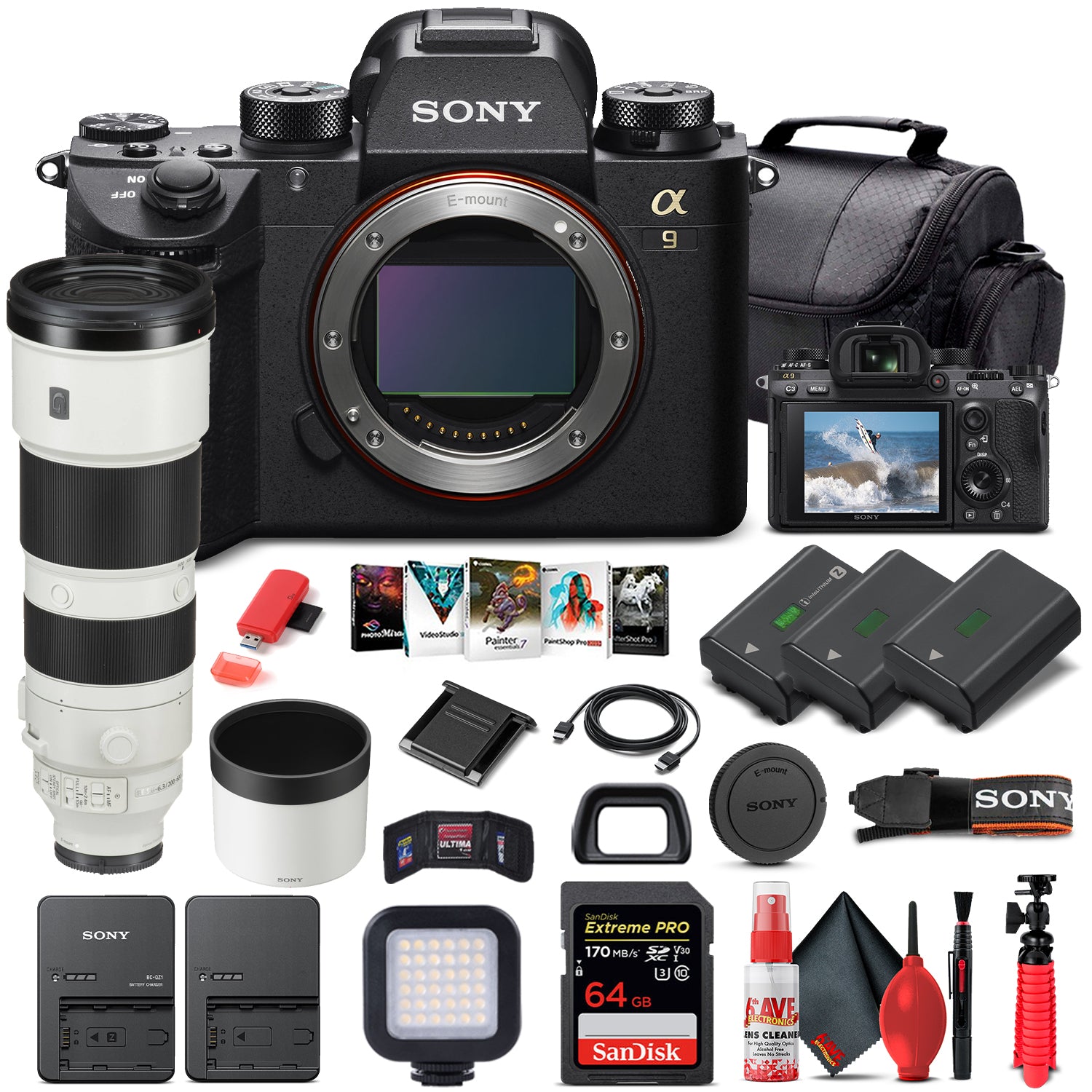 Sony Alpha a9 II Mirrorless Camera W/ Sony FE 200-600mm Lens - Advanced Bundle