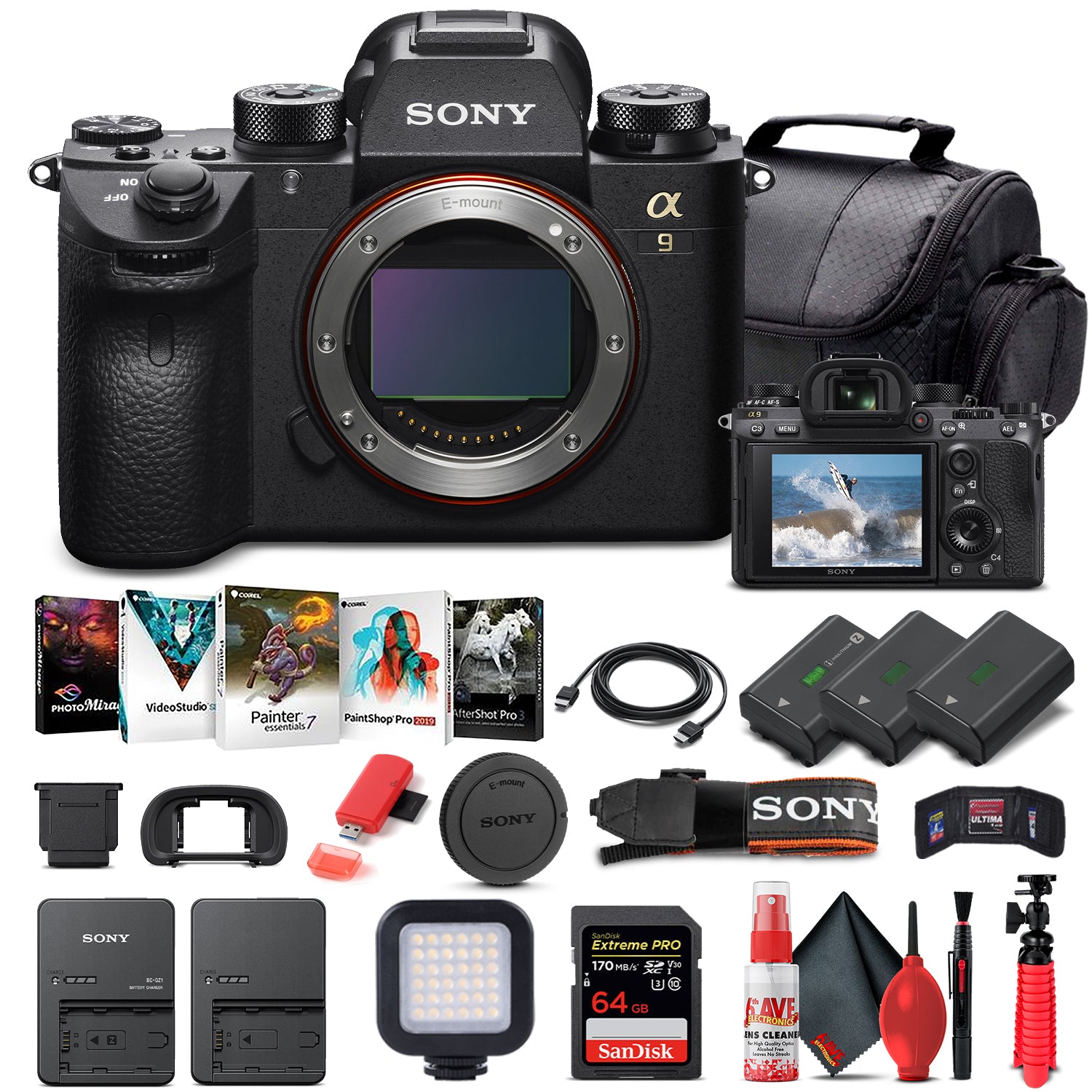 Sony Alpha a9 II Mirrorless Camera Body Only ILCE9M2/B - Advanced Bundle