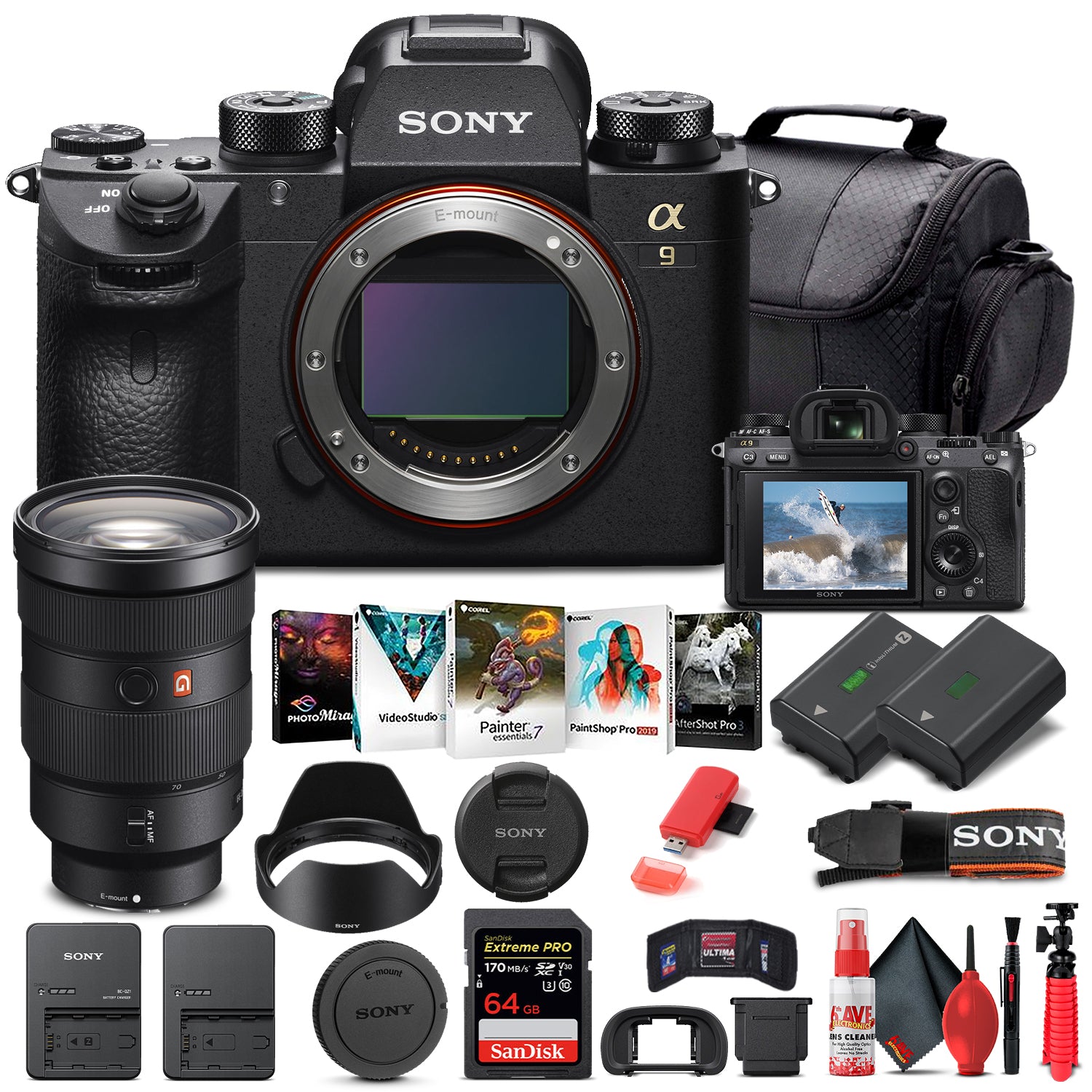 Sony Alpha a9 II Mirrorless Camera W/ Sony FE 24-70mm Lens - Basic Bundle