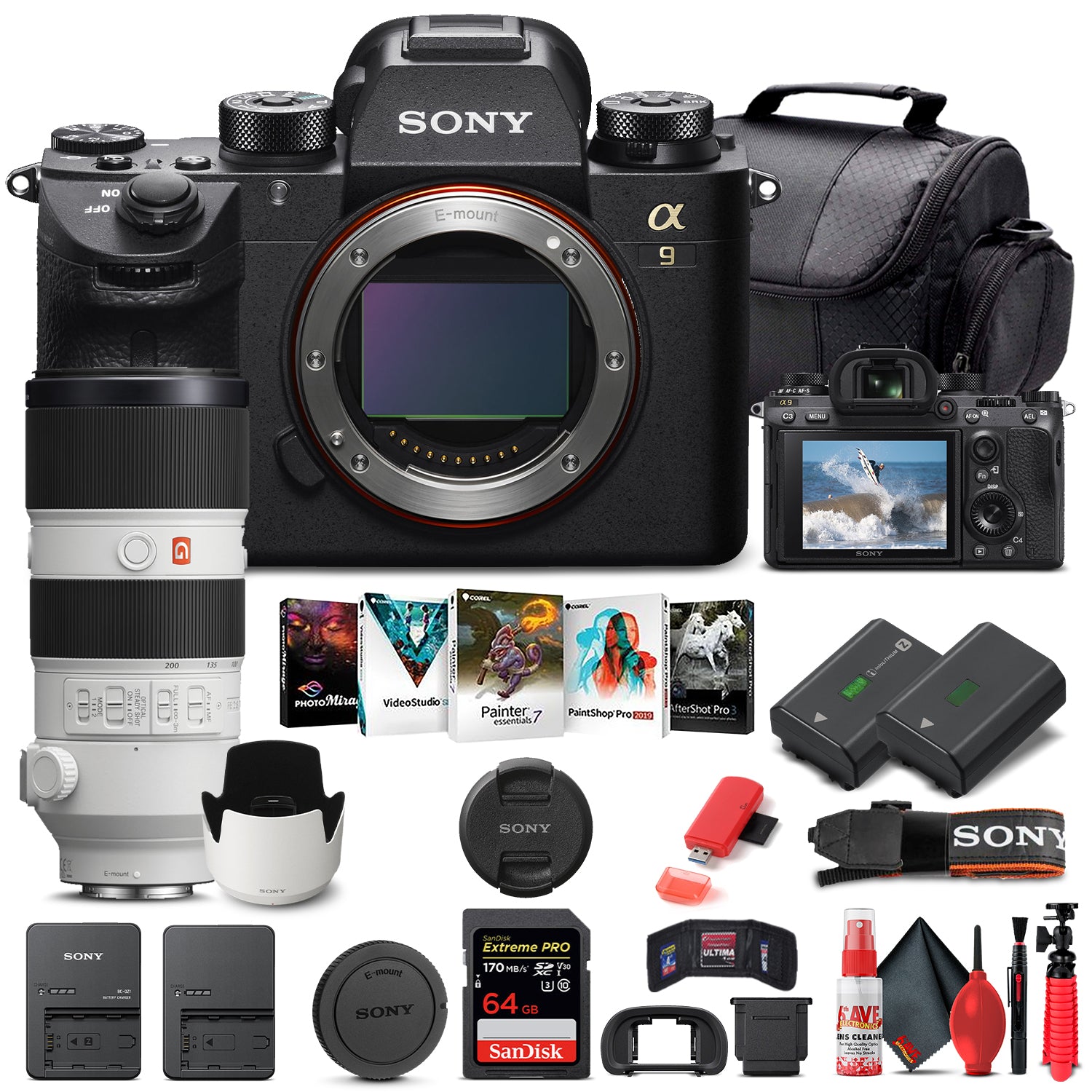 Sony Alpha a9 II Mirrorless Camera W/ Sony FE 70-200mm Lens - Basic Bundle