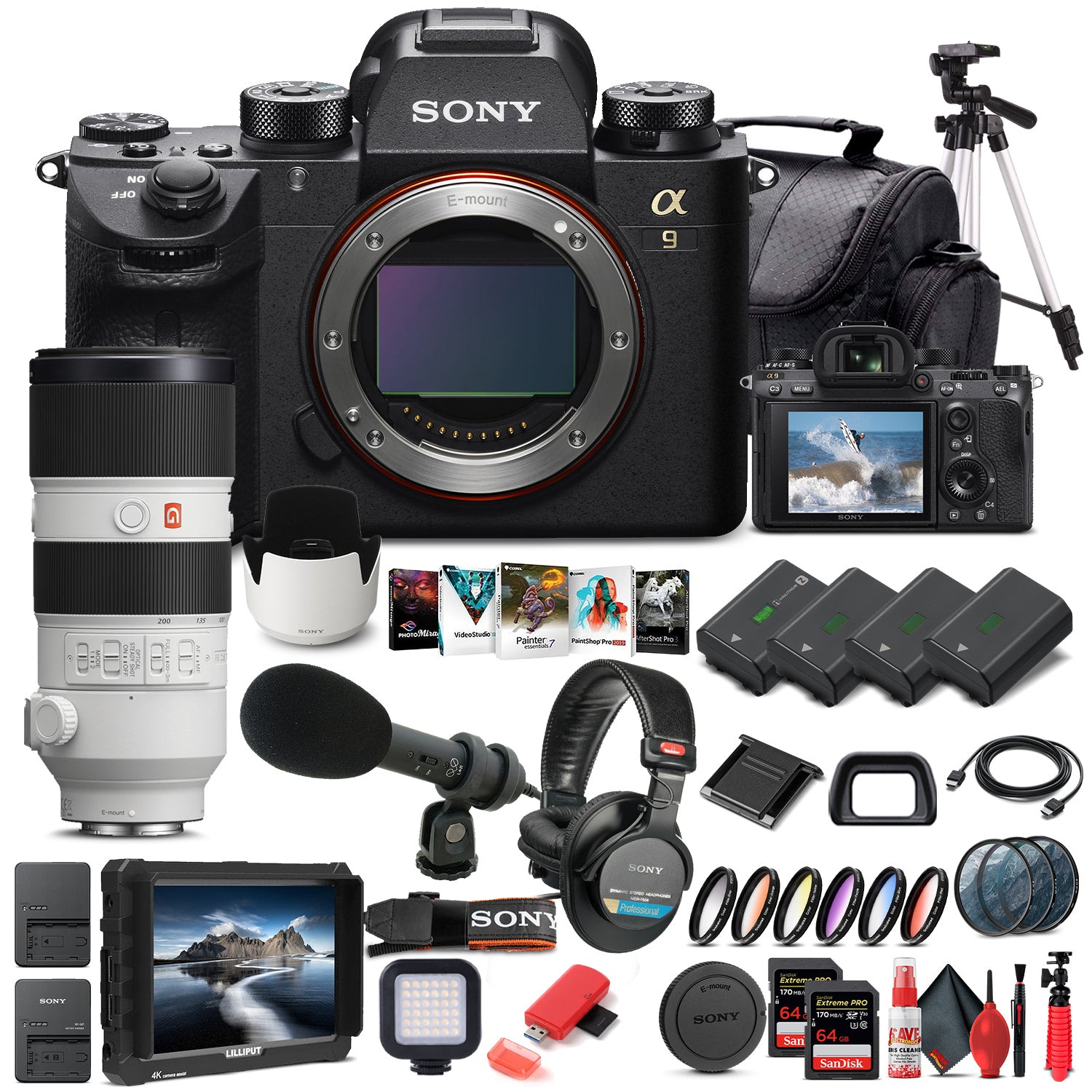Sony Alpha a9 II Mirrorless Camera W/ Sony FE 70-200mm Lens - Pro Bundle