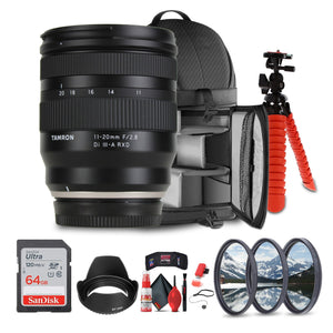 Tamron 11-20mm f/2.8 Di III-A RXD Lens FUJIFILM X + Sling Backpack + More Tamron