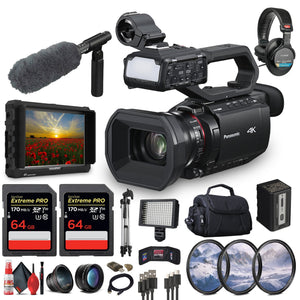 Panasonic AG-CX20 4K Professional Compact Camcorder with Rich Connectivity + 4K Monitor + More Panasonic