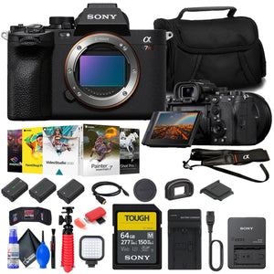 Sony a7R V Mirrorless Camera + 64GB Card + Corel Photo Software + Bag + 2 x NP-FZ100 + More Sony
