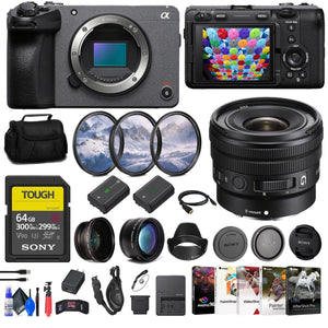 Sony FX30 Digital Cinema Camera + Sony E 10-20mm G Lens + 64GB SF-G Cards + More Sony