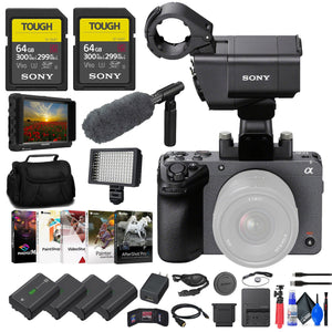 Sony FX30 Digital Cinema Camera with XLR Handle Unit + 4K Monitor + 2 x Cards + More Sony