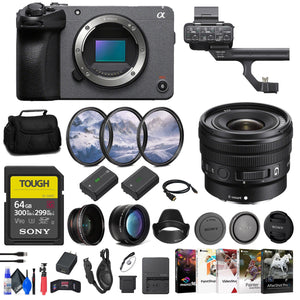 Sony FX30 Digital Cinema Camera with XLR Handle Unit + Sony E 10-20mm Lens + More Sony