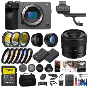 Sony FX30 Digital Cinema Camera with XLR Handle Unit + Sony E 11mm Lens + More Sony