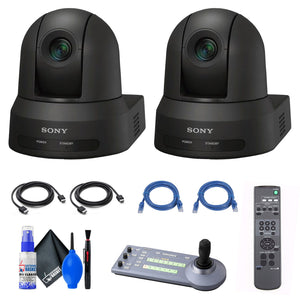 2x Sony SRG-X40UH PTZ Camera Black + RM-IP10 IP Remote Controller + Cables Sony