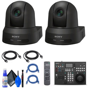 2x Sony SRG-X40UH PTZ Camera Black + RM-IP500/1 Remote Controller + Cables Sony