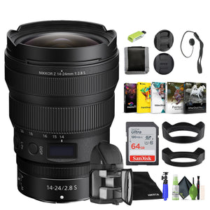 Nikon NIKKOR Z 14-24mm f/2.8 S Zoom Lens for Nikon Z Cameras 20097 + 64GB card - Bundle Nikon