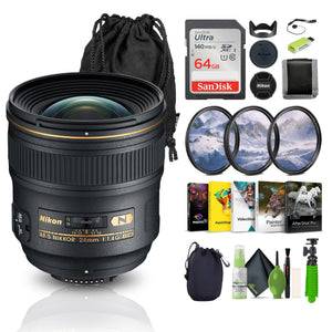 Nikon AF-S NIKKOR 24mm f/1.4G ED Auto Focus Zoom Lens 2184 Bundle Nikon