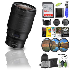 Nikon NIKKOR Z 50mm f/1.2 S Standard Prime Lens for Nikon Z Cameras 20095 + 64GB Card - Bundle Nikon