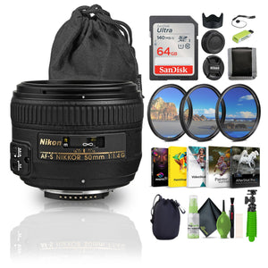Nikon AF-S NIKKOR 50mm f/1.4G Auto Focus Lens 2180 Bundle Nikon