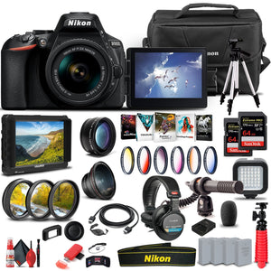 Nikon D5600 DSLR Camera W/ 18-55mm Lens 1576 - Pro Bundle - Reconditioned Nikon