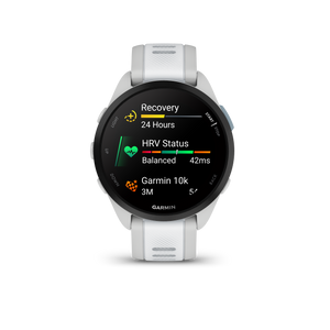 Garmin Forerunner 165 GPS Running Smart watch Bundle - Mist Gray/Whitestone