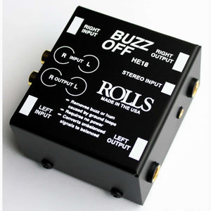 Rolls HE18 Two-Channel Audio Hum Eliminator and Buzz Remover Bundle rolls
