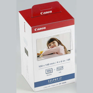 Canon Color Ink and 108 Sheet 4 x 6 Paper Set KP-108IN Canon