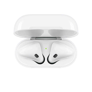 Apple AirPods with Charging Case 2nd Gen Bundle with Velcro Cable Ties + USB Wall & Car Charger Apple