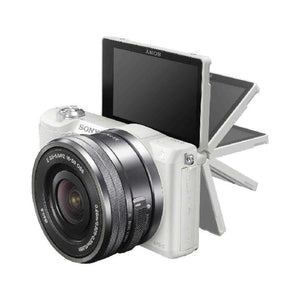 Sony a5100 16-50mm Mirrorless Digital Camera with 3-Inch Flip Up LCD White Renewed - Reconditioned