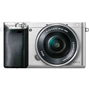 Sony Alpha a6000 Mirrorless Digital Camera with 16-50mm Lens - Silver Bundle Sony