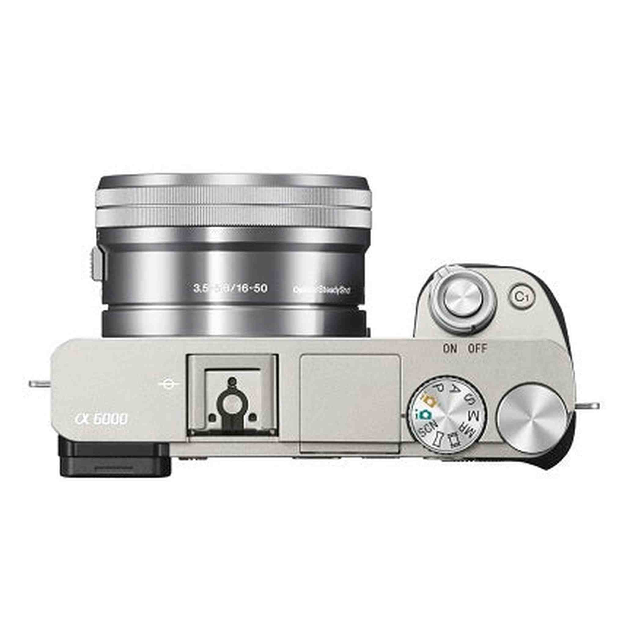Sony Alpha a6000 Mirrorless Digital Camera with 16-50mm Lens - Silver Bundle Sony