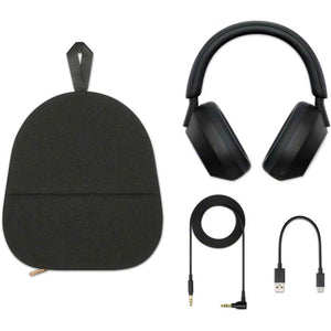 Sony WH-1000XM5 Noise-Canceling Wireless Over-Ear Headphones Black Bundle Sony